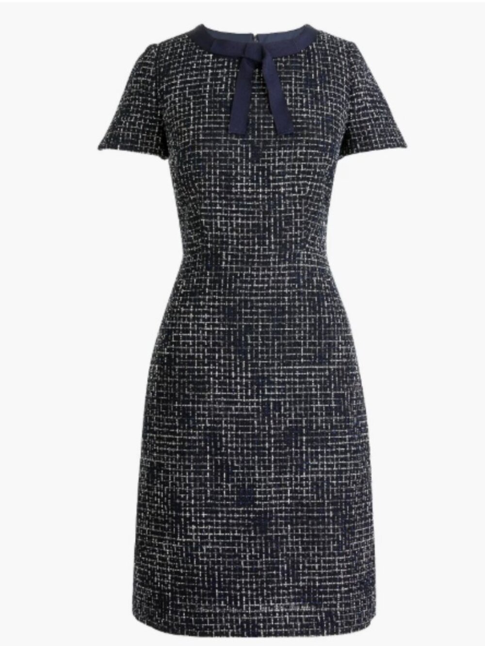 J. Crew Factory Bow Tie Tweed Dress